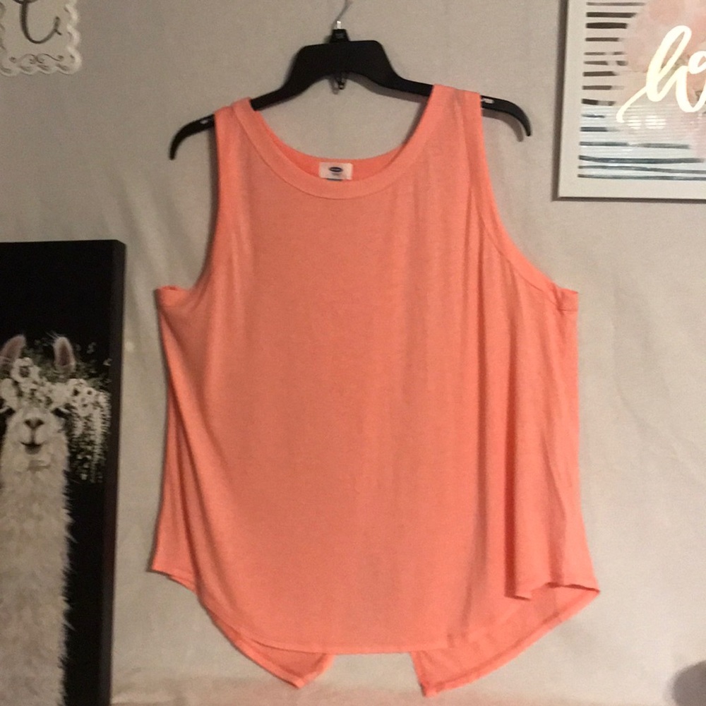 High Neck Split Back Tank Top.